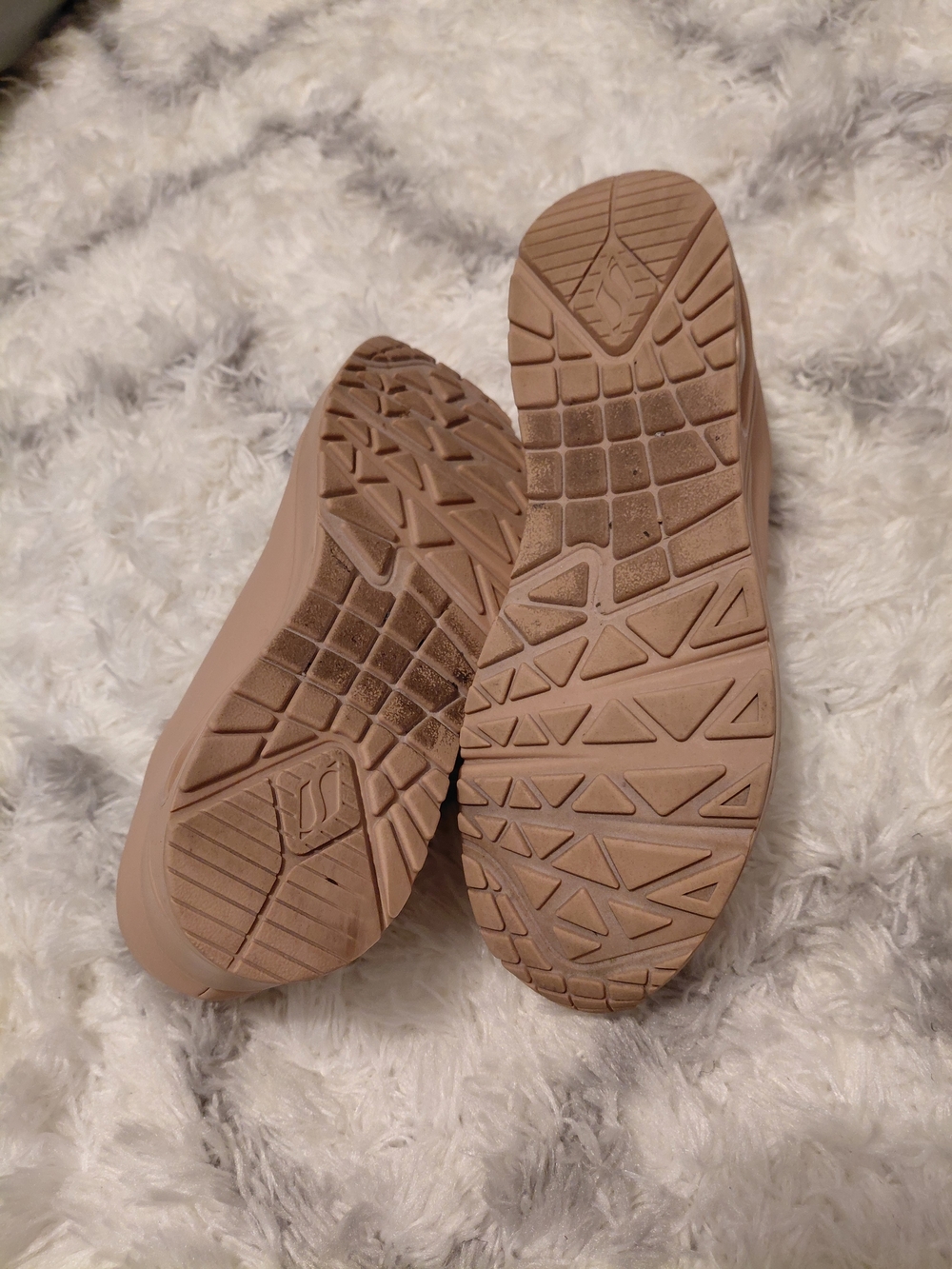 Skechers Women's Beige Casual Lace-Up Sneakers - Picture 6 of 10